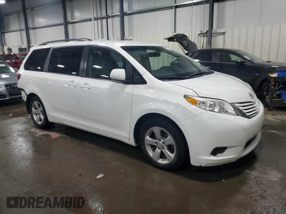 2016 Toyota Sienna LE AAS with VIN 5TDKK3DC9GS705508, listed as a Copart auction lot 43734375 with 109,350 mi miles and Salvage Title. Bid and sale history available at DreamBid. Image 4.