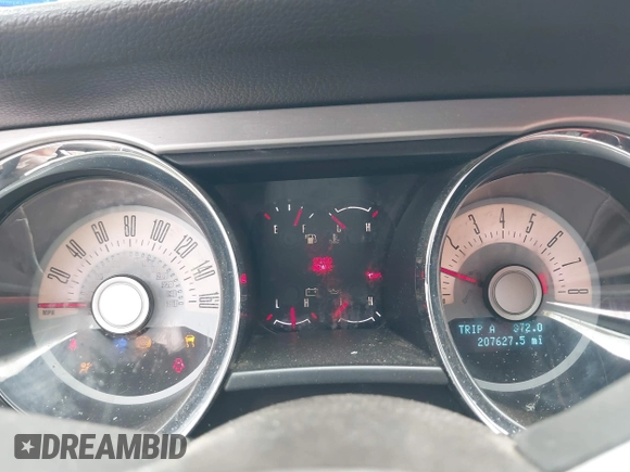 2012 Ford Mustang V6 with VIN 1ZVBP8EM5C5286673, listed as a IAAI auction lot 42172106 with 207,627 mi miles and . Bid and sale history available at DreamBid. Image 7.