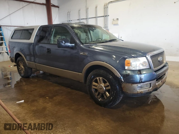 2005 Ford F-150 XLT with VIN 1FTPX125X5NB81756, listed as a Copart auction lot 57835215 with 208,233 mi miles and Salvage title. Bid and sale history available at DreamBid. Image 4.