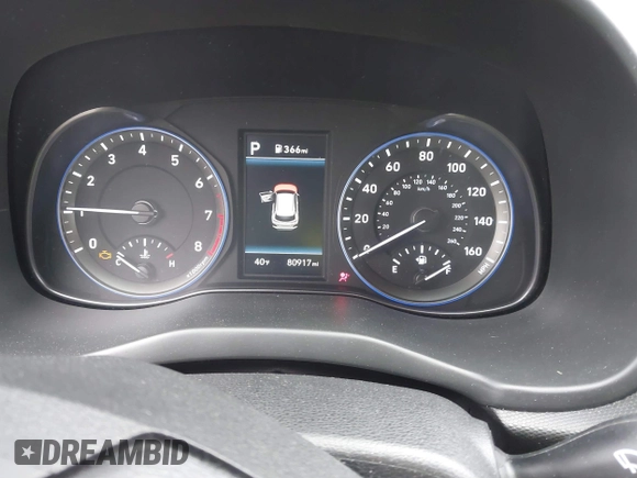 2020 Hyundai Kona Ultimate with VIN KM8K5CA54LU428684, listed as a IAAI auction lot 41723215 with 80,917 mi miles. Bid and sale history available at carsss.com. Image 7.