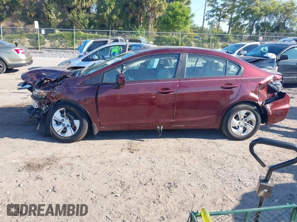 2015 Honda Civic LX with VIN 19XFB2F59FE026566, listed as a IAAI auction lot 41898679 with 42,112 mi miles. Bid and sale history available at carsss.com. Image 15.
