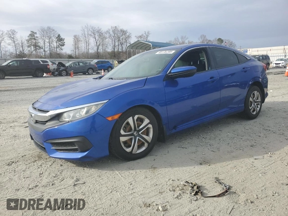 2016 Honda Civic Sedan LX with VIN 19XFC2F5XGE009550, listed as a Copart auction lot 48136285 with 105,846 mi miles and Salvage Title. Bid and sale history available at carsss.com. Image 1.