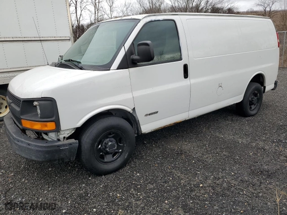 2006 Chevrolet Express Cargo Van with VIN 1GCHG35U961142376, listed as a Copart auction lot 47741725 with 268,409 mi miles and Clean Title. Bid and sale history available at carsss.com. Image 1.