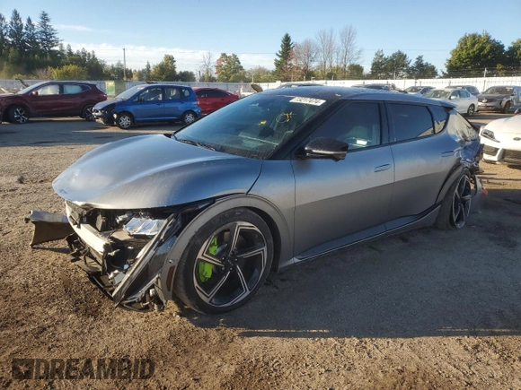 2023 Kia EV6 GT with VIN KNDC5DLE1P5148314, listed as a Copart auction lot 73217474 with 18,648 mi miles and Salvage Title. Bid and sale history available at carsss.com. Image 1.