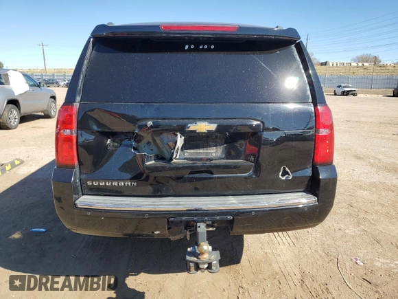2015 Chevrolet Suburban LTZ with VIN 1GNSKKKC2FR634654, listed as a Copart auction lot 50337415 with 150,255 mi miles and Salvage Title. Bid and sale history available at DreamBid. Image 6.