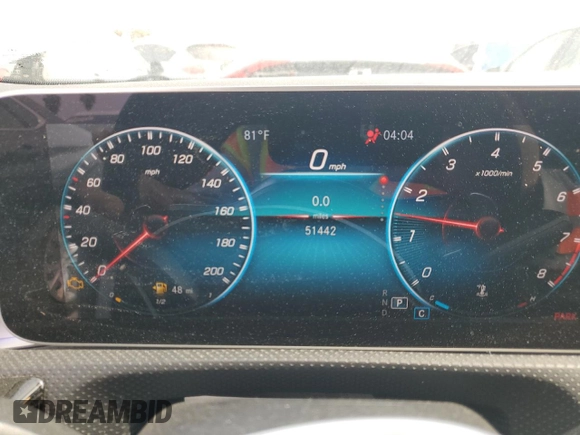 2020 Mercedes-Benz CLA 45 AMG with VIN W1K5J5DB3LN093251, listed as a Copart auction lot 55902764 with 51,442 mi miles and Salvage Title. Bid and sale history available at DreamBid. Image 9.