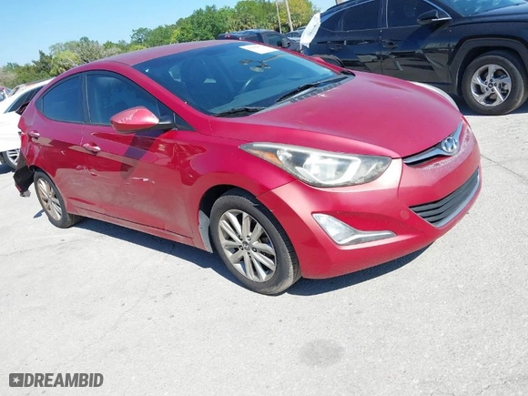 2014 Hyundai Elantra SE with VIN KMHDH4AE4EU174399, listed as a IAAI auction lot 41900852 with 100,660 mi miles. Bid and sale history available at carsss.com. Image 1.