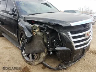 2015 Cadillac Escalade Luxury with VIN 1GYS4MKJ4FR665766, listed as a Copart auction lot 59316120 with 124,439 mi miles and Salvage Title. Bid and sale history available at carsss.com. Image 9.