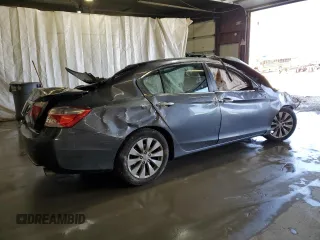 2013 Honda Accord Sdn EX-L with VIN 1HGCR2F80DA057893, listed as a Copart auction lot 52640415 with Not Provided miles and Salvage Title. Bid and sale history available at carsss.com. Image 3.