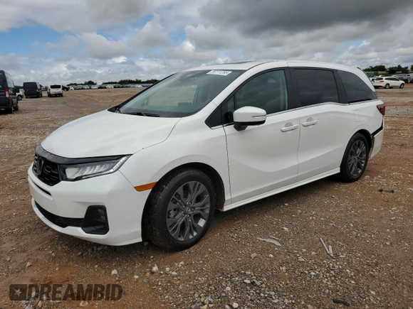 2025 Honda Odyssey Touring with VIN 5FNRL6H8XSB039033, listed as a Copart auction lot 56111255 with 4,842 mi miles and Salvage title. Bid and sale history available at DreamBid. Image 1.