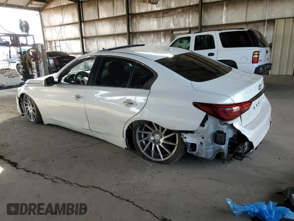 2021 Infiniti Q50 Signature Edition with VIN JN1EV7CP5MM705970, listed as a Copart auction lot 87705365 with Not provided miles and Salvage title. Bid and sale history available at DreamBid. Image 2.