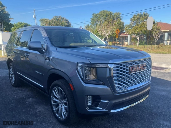 2022 GMC Yukon Denali with VIN 1GKS1DKL5NR244237, listed as a Copart auction lot 50262595 with 15,713 mi miles and Clean Title. Bid and sale history available at carsss.com. Image 1.