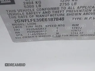 2014 Chevrolet Equinox LT with VIN 2GNFLFE39E6187848, listed as a IAAI auction lot 41859335 with 92,703 mi miles. Bid and sale history available at carsss.com. Image 9.