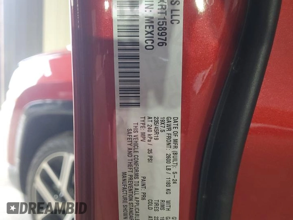 2024 Jeep Compass Limited с VIN 3C4NJDCNXRT158976, выставлен на аукционе Copart как лот 53246675 с пробегом 1 533 миль миль и Списание • Salvage title. История ставок и продаж доступна на DreamBid. Изображение 13.