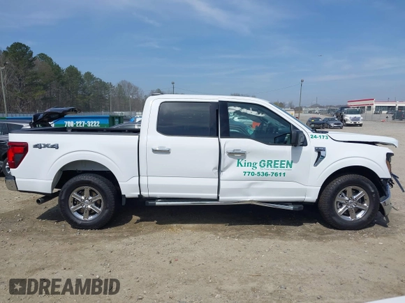 2024 Ford F-150 XLT with VIN 1FTEW3LP8RKE58028, listed as a IAAI auction lot 41805562 with 14,654 mi miles. Bid and sale history available at carsss.com. Image 13.