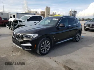 2018 BMW X3 xDrive30i with VIN 5UXTR9C59JLC81652, listed as a Copart auction lot 49911985 with 45,177 mi miles and Salvage Title. Bid and sale history available at carsss.com. Image 1.