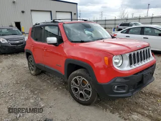 2017 Jeep Renegade Limited with VIN ZACCJBDB1HPE93582, listed as a Copart auction lot 64261214 with 164,943 mi miles and Non repairable. Bid and sale history available at DreamBid. Image 4.