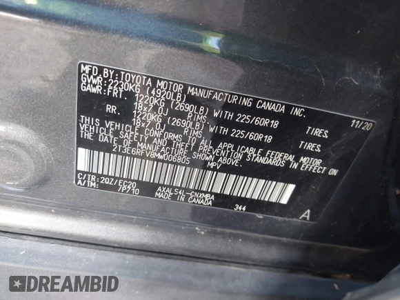 2021 Toyota RAV4 Hybrid XSE z VIN 2T3E6RFV8MW006805, wystawiony jako IAAI lot #41973250 z przebiegiem 77 483 mil mil oraz . Historia ofert i sprzedaży dostępna na DreamBid. Obrazek 9.