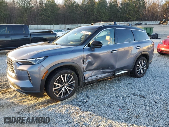 2023 Infiniti QX60 Autograph z VIN 5N1DL1HU0PC349220, wystawiony jako Copart lot #85765684 z przebiegiem 31 544 mil mil oraz Szkoda całkowita • Salvage title. Historia ofert i sprzedaży dostępna na DreamBid. Obrazek 1.