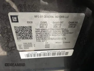 2018 Cadillac XT5 Luxury FWD with VIN 1GYKNCRS2JZ221171, listed as a IAAI auction lot 42320479 with 111,139 mi miles and . Bid and sale history available at DreamBid. Image 9.