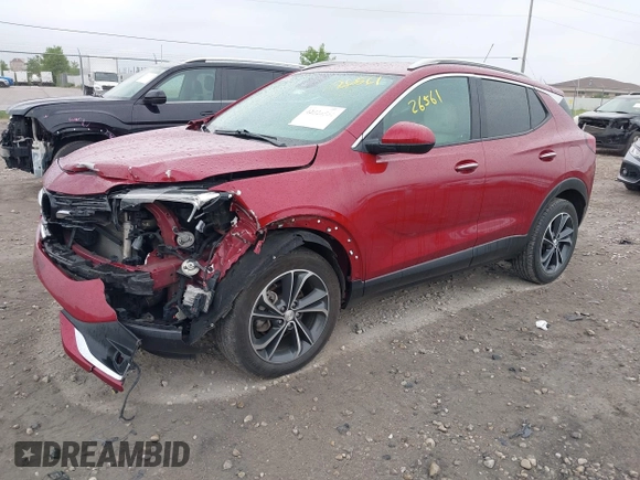2021 Buick Encore GX Essence with VIN KL4MMGSL5MB118720, listed as a IAAI auction lot 42526561 with 135,855 mi miles and . Bid and sale history available at DreamBid. Image 17.