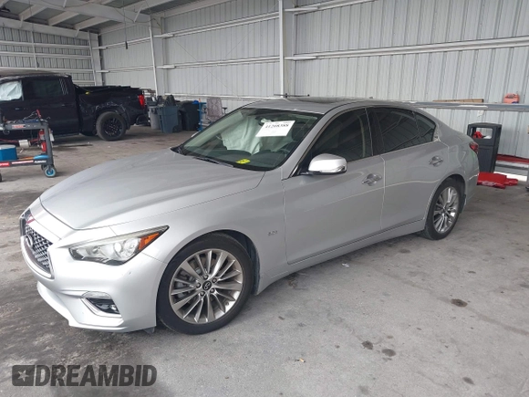 2020 Infiniti Q50 Luxe with VIN JN1EV7AP4LM206062, listed as a IAAI auction lot 41208388 with 64,621 mi miles and . Bid and sale history available at DreamBid. Image 2.