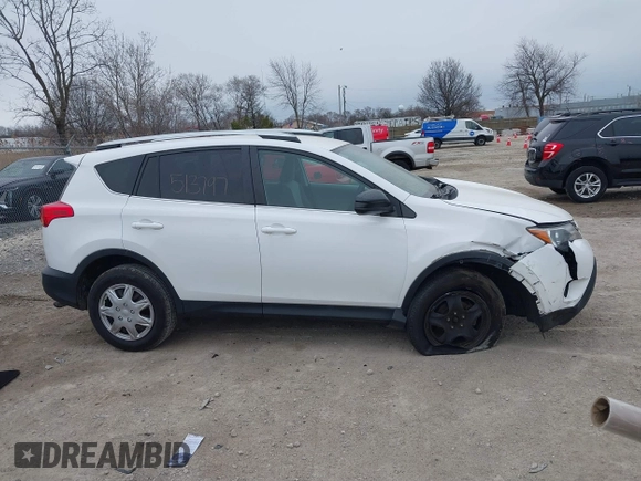 2013 Toyota RAV4 LE with VIN 2T3ZFREV3DW007993, listed as a IAAI auction lot 41892466 with 112,283 mi miles. Bid and sale history available at carsss.com. Image 13.