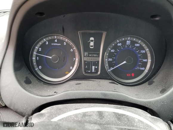 2013 Hyundai Azera with VIN KMHFG4JG0DA224230, listed as a Copart auction lot 53915475 with 143,788 mi miles and Clean Title. Bid and sale history available at carsss.com. Image 9.
