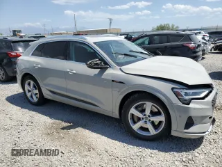 2019 Audi e-tron Premium Plus with VIN WA1LAAGE2KB024948, listed as a Copart auction lot 60459195 with 57,391 mi miles and Salvage title. Bid and sale history available at DreamBid. Image 4.