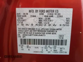 2009 Mercury Mariner Premier z VIN 4M2CU877X9KJ04073, wystawiony jako Copart lot #85888814 z przebiegiem 88 106 mil mil oraz Szkoda całkowita • Salvage title. Historia ofert i sprzedaży dostępna na DreamBid. Obrazek 14.