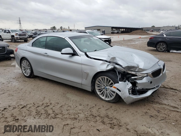 2014 BMW 4 Series 428i with VIN WBA3V7C50EJ873373, listed as a Copart auction lot 44395565 with 33,042 mi miles and Salvage title. Bid and sale history available at DreamBid. Image 4.