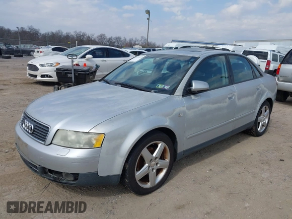 2003 Audi A4 1.8T with VIN WAULC68E83A252078, listed as a IAAI auction lot 41793838 with 157,344 mi miles. Bid and sale history available at carsss.com. Image 2.