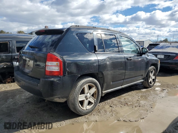 2007 Jeep Compass Sport with VIN 1J8FF47W17D168087, listed as a Copart auction lot 46743875 with 125,024 mi miles and Clean Title. Bid and sale history available at carsss.com. Image 3.