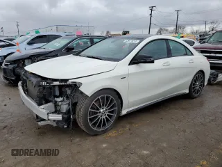 2018 Mercedes-Benz CLA with VIN WDDSJ4GB2JN537726, listed as a Copart auction lot 43971613 with 87,365 mi miles. Bid and sale history available at carsss.com. Image 1.
