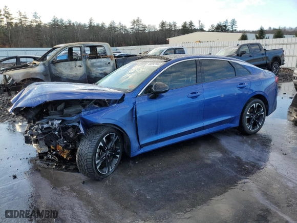 2022 Kia K5 GT-Line with VIN 5XXG64J27NG095988, listed as a Copart auction lot 84992184 with 0 mi miles and Salvage Title. Bid and sale history available at carsss.com. Image 1.