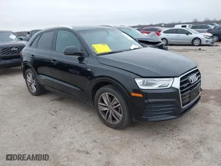 2018 Audi Q3 Premium with VIN WA1ECCFS3JR011475, listed as a IAAI auction lot 41442337 with 96,839 mi miles. Bid and sale history available at carsss.com. Image 1.