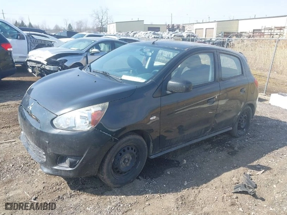 2014 Mitsubishi Mirage DE with VIN ML32A3HJ2EH009671, listed as a IAAI auction lot 41765481 with 126360 miles. Bid and sale history available at carsss.com. Image 2.