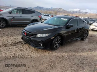 2019 Honda Civic Si with VIN 2HGFC1E55KH707560, listed as a Copart auction lot 45982895 with 92,370 mi miles and Salvage Title. Bid and sale history available at DreamBid. Image 1.