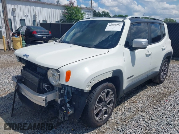 2018 Jeep Renegade Limited with VIN ZACCJADB0JPH24214, listed as a IAAI auction lot 42384776 with 123,994 mi miles and . Bid and sale history available at DreamBid. Image 18.