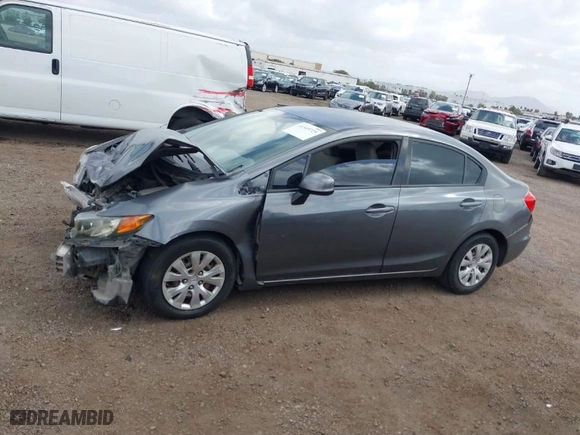 2012 Honda Civic Sdn LX with VIN 19XFB2F56CE376359, listed as a IAAI auction lot 41549725 with 1 mi miles. Bid and sale history available at carsss.com. Image 13.