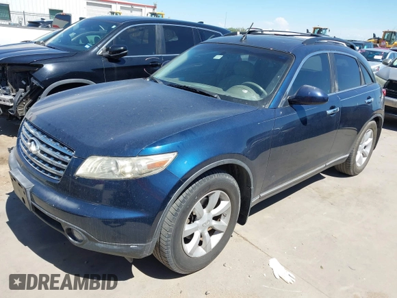 2005 Infiniti FX with VIN JNRAS08U35X101960, listed as a IAAI auction lot 42087971 with 158,766 mi miles and . Bid and sale history available at DreamBid. Image 2.