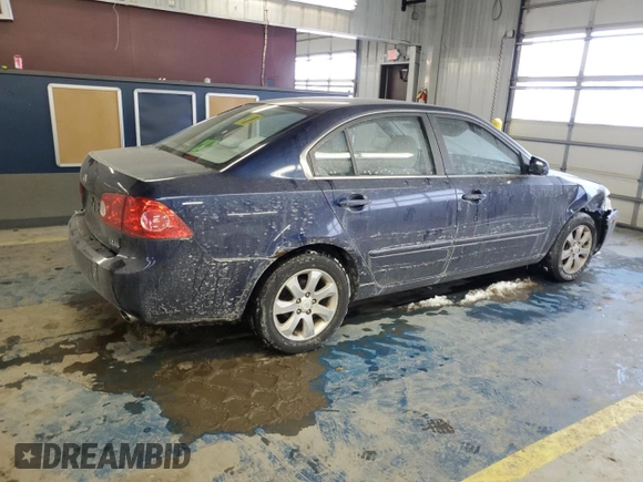 2007 Kia Optima EX with VIN KNAGE124275159540, listed as a Copart auction lot 46324655 with 184,036 mi miles and Salvage Title. Bid and sale history available at carsss.com. Image 3.