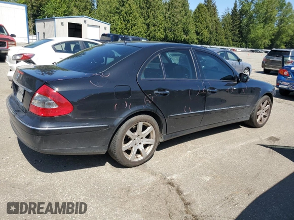 2007 Mercedes-Benz E 350 with VIN WDBUF56X37B018457, listed as a Copart auction lot 54851835 with 133,298 mi miles and Salvage Title. Bid and sale history available at carsss.com. Image 3.