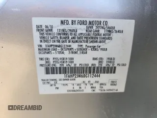 2011 Ford Taurus Limited with VIN 1FAHP2JW6BG112444, listed as a Copart auction lot 62793815 with 183,777 mi miles and Non repairable. Bid and sale history available at DreamBid. Image 12.
