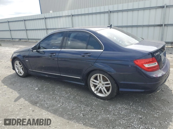 2012 Mercedes-Benz C 250 Sport with VIN WDDGF4HB3CR198945, listed as a Copart auction lot 60366965 with Not provided miles and Clean title. Bid and sale history available at DreamBid. Image 2.