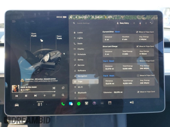 2023 Tesla Model 3 with VIN 5YJ3E1EA7PF696177, listed as a Copart auction lot 47939205 with 32,578 mi miles and Salvage Title. Bid and sale history available at carsss.com. Image 9.