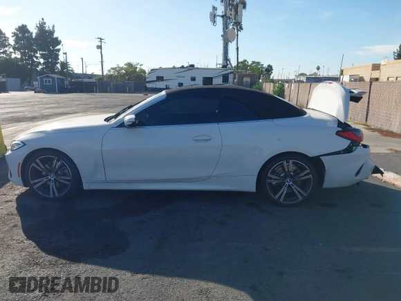 2023 BMW 4 Series 430i with VIN WBA23AT05PCM33899, listed as a IAAI auction lot 41119359 with 1 mi miles. Bid and sale history available at carsss.com. Image 14.