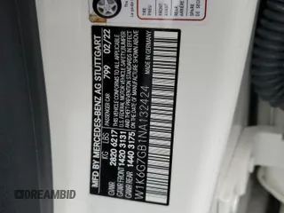 2022 Mercedes-Benz S 580 z VIN W1K6G7GB1NA132424, wystawiony jako Copart lot #55070525 z przebiegiem 47 110 mil mil oraz Szkoda całkowita • Salvage title. Historia ofert i sprzedaży dostępna na DreamBid. Obrazek 12.