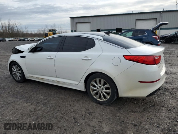 2015 Kia Optima EX z VIN 5XXGN4A7XFG358166, wystawiony jako Copart lot #51613105 z przebiegiem 129 135 mil mil oraz Szkoda całkowita • Salvage title. Historia ofert i sprzedaży dostępna na DreamBid. Obrazek 2.