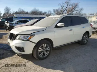2018 Nissan Pathfinder Platinum with VIN 5N1DR2MM4JC633404, listed as a Copart auction lot 86541774 with 141,455 mi miles and Salvage title. Bid and sale history available at DreamBid. Image 1.